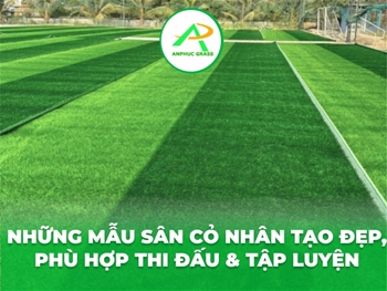 Những mẫu sân cỏ nhân tạo đẹp, phù hợp thi đấu & tập luyện