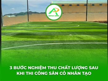 3 bước nghiệm thu chất lượng sau khi thi công sân cỏ nhân tạo
