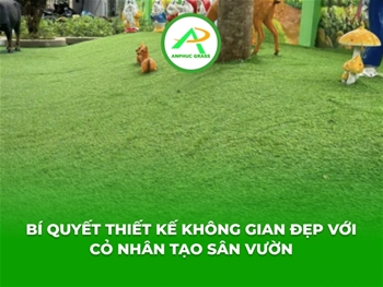 Bí quyết thiết kế không gian đẹp với cỏ nhân tạo sân vườn