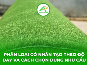 Phân loại cỏ nhân tạo theo độ dày và cách chọn đúng nhu cầu