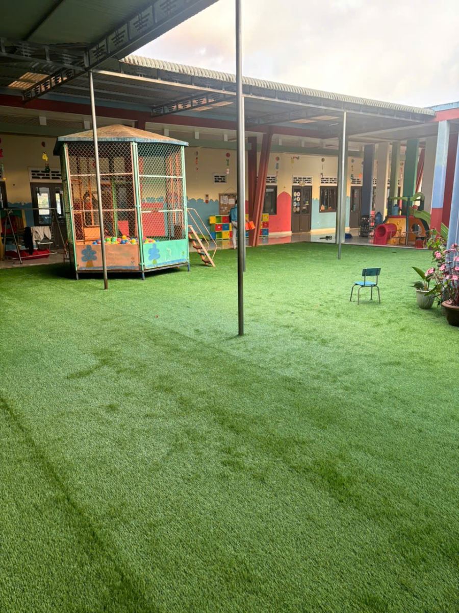 Công trình cỏ nhân tạo hoàn thiện