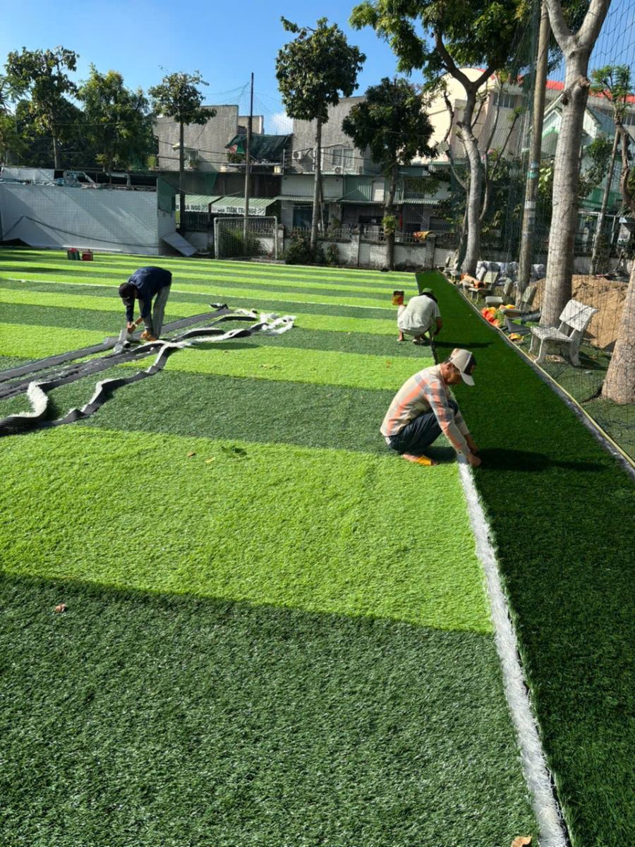 Công trình cỏ nhân tạo hoàn thiện