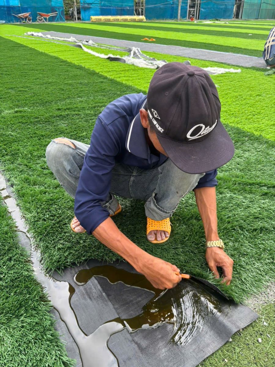 Công trình cỏ nhân tạo hoàn thiện